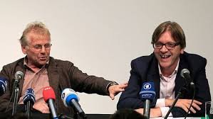 Daniel Cohn-Bendit (L) und Guy Verhofstadt wehren sich gegen egoistische Bestrebungen der EU-Mitgliedsstaaten