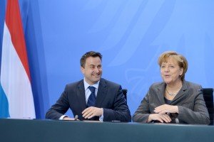 Merkel mit dem Luxemburger Premierminister Xavier Bettel