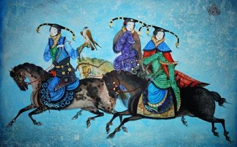 Painting by Mongolian artist, Zaya.