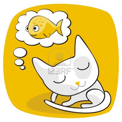 14164540-cartoon-of-a-cat-dreaming-of-fish