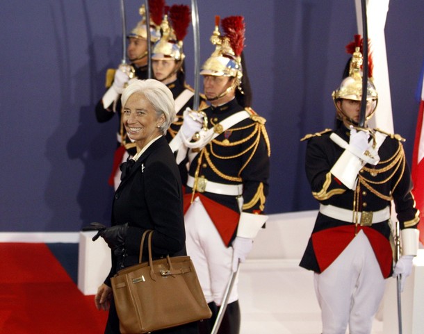 International Monetary Fund President Christine Lagarde arrives at the G20 venue where world leaders gather in Cannes