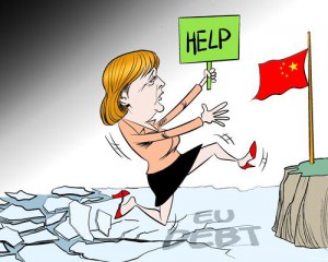 merkel-running-to-china-china_org_cn-cartoon