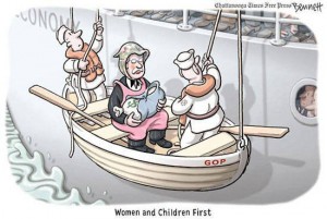 Women and children first