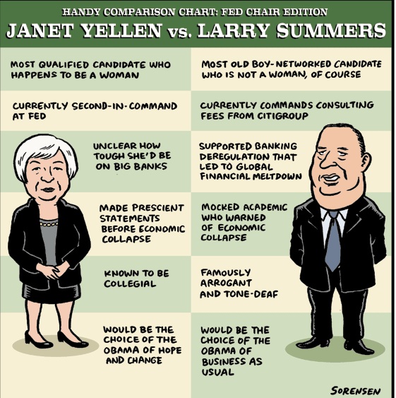 Yellen v Larry Summers