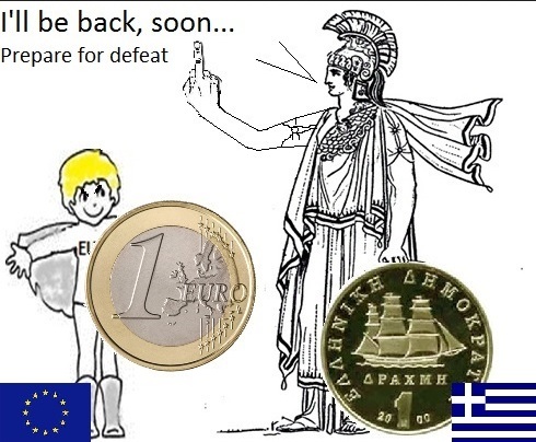 Euro and Drachma